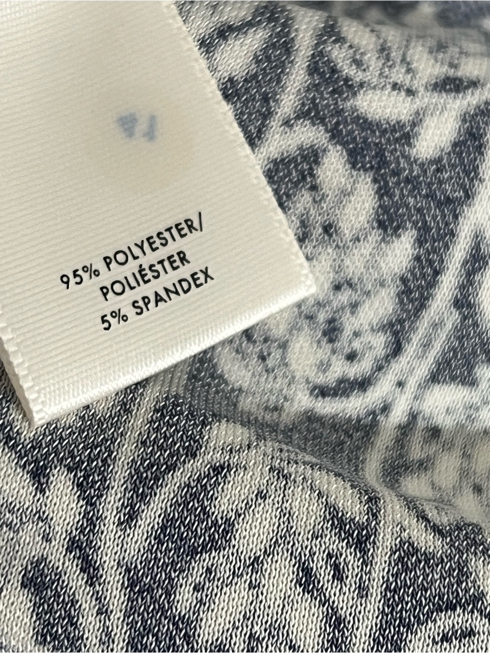 Ann Taylor wrap dress 14 dark blue/white floral long slv stretch office church - Picture 6 of 8